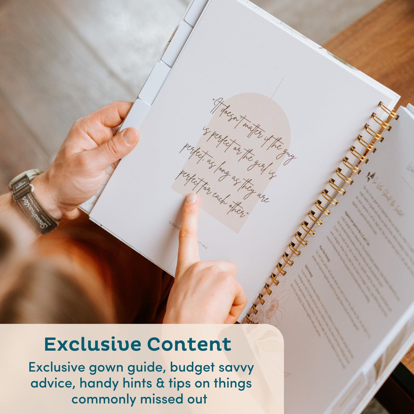 Timeless Premium Linen Wedding Planner Book and Organizer – Wedding Planning Book, Comprehensive Keepsake & Countdown Binder, Perfect Engagement Gift for Women, Customizable Front Photo Window (Cream)