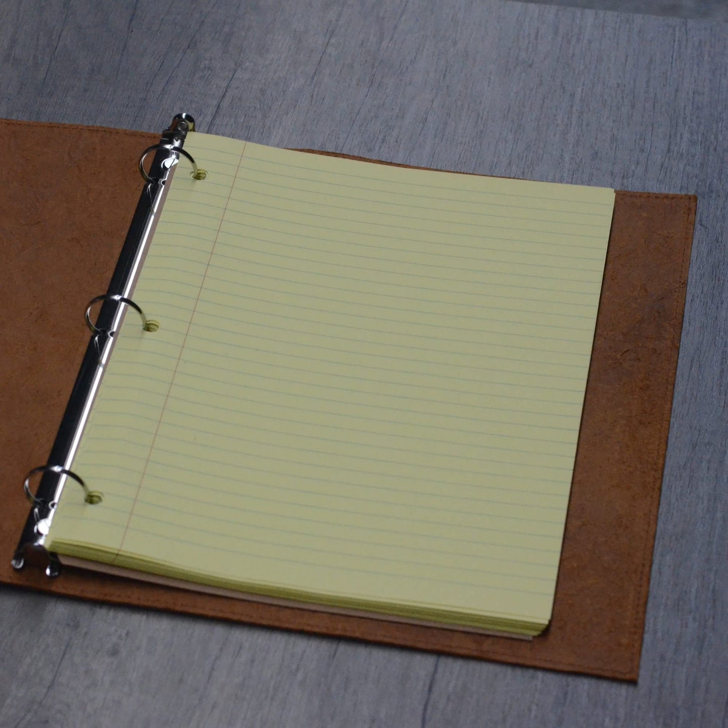 Leather Binder Handmade By JJNUSA, 3 Ring Binder, 1" Round Rings, Organizer Planner for A4 8.5" x 11" Notepad Notebook Documents