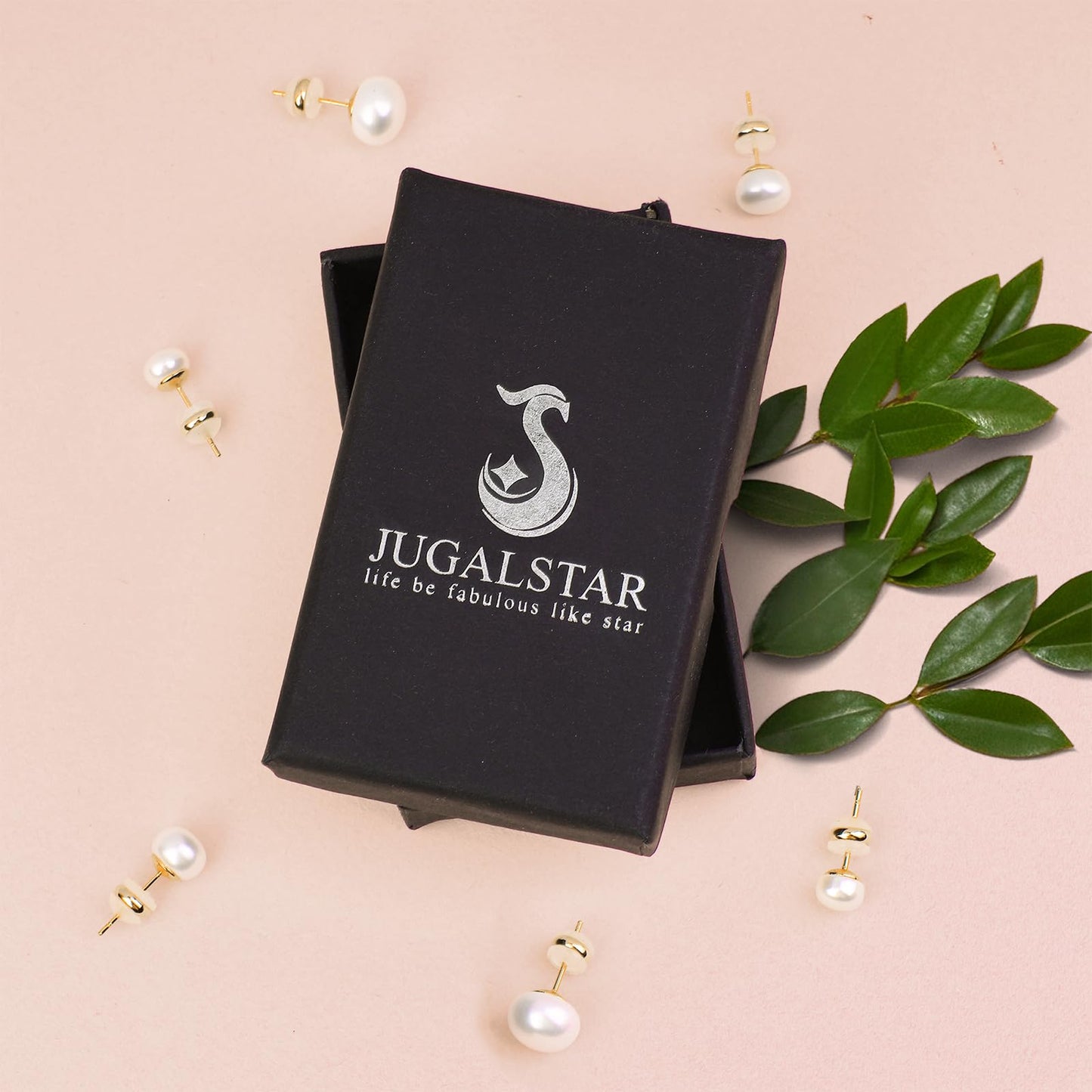 Natural Freshwater Cultured Pearl Stud Earrings, AAAA+Handpicked, Sterling Silver 18K Gold Plated Hypoallergenic Earring Studs Jewelry For Women (8mm)