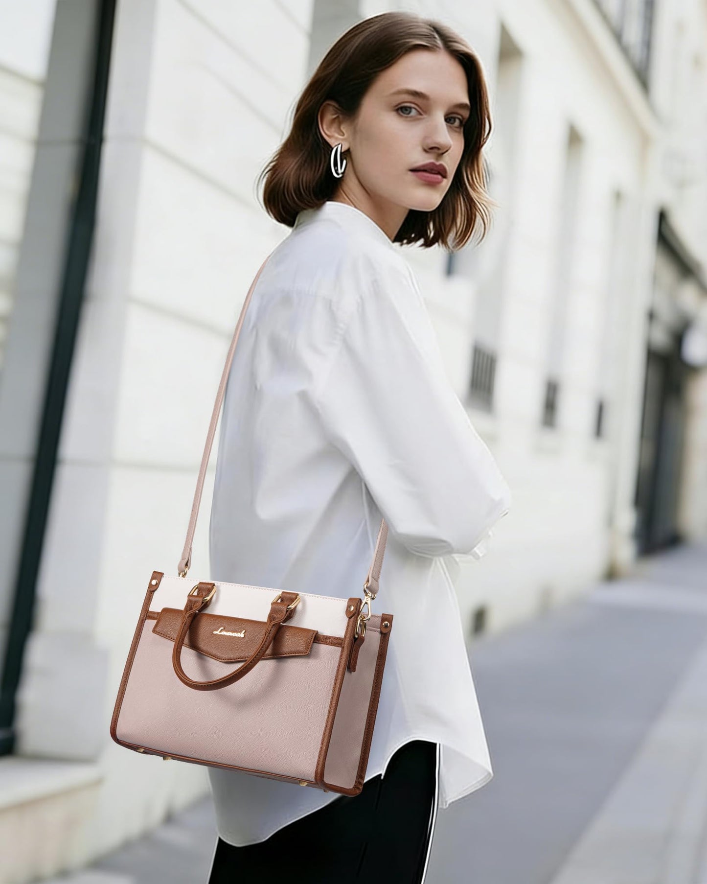 LOVEVOOK Purses and Handbags for Women, Trendy Satchel Tote Purse, PU Leather Crossbody Shoulder Bag Top Handle for Ladies