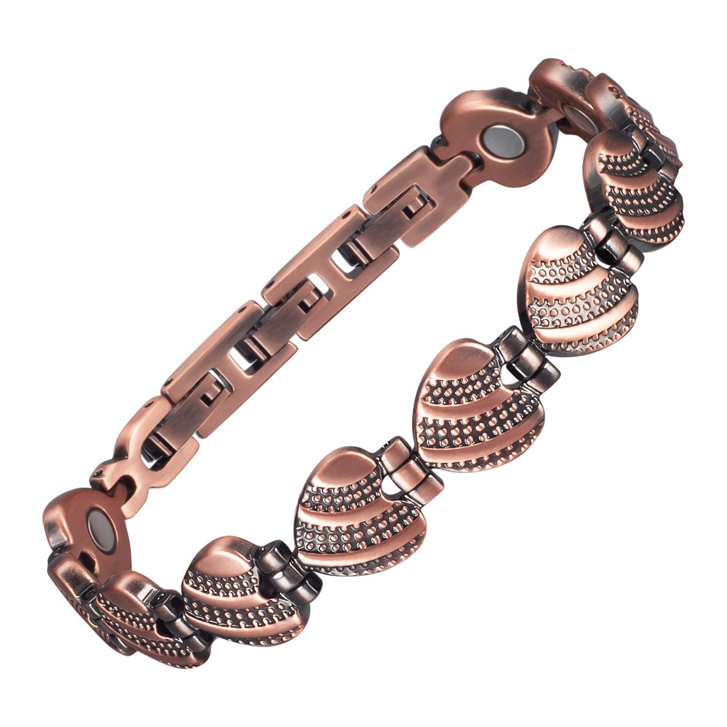 MagVIVACE Pure Copper Bracelet for Women, Magnetic Jewelry, Lymph Detox Bracelets with 3500 Gauss Magnet(Copper)