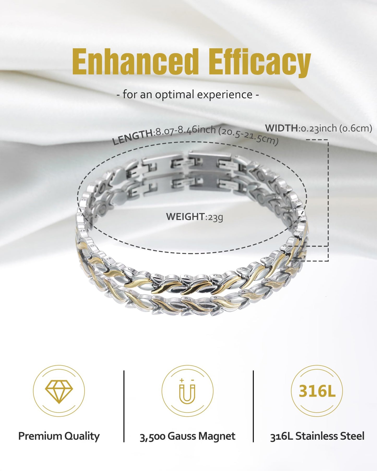 Jecanori Magnetic Bracelets for Women, Mermaid Adjustable Magnet Bracelets, Mother's Day Jewelry Gifts with Box(Mermaid Series)