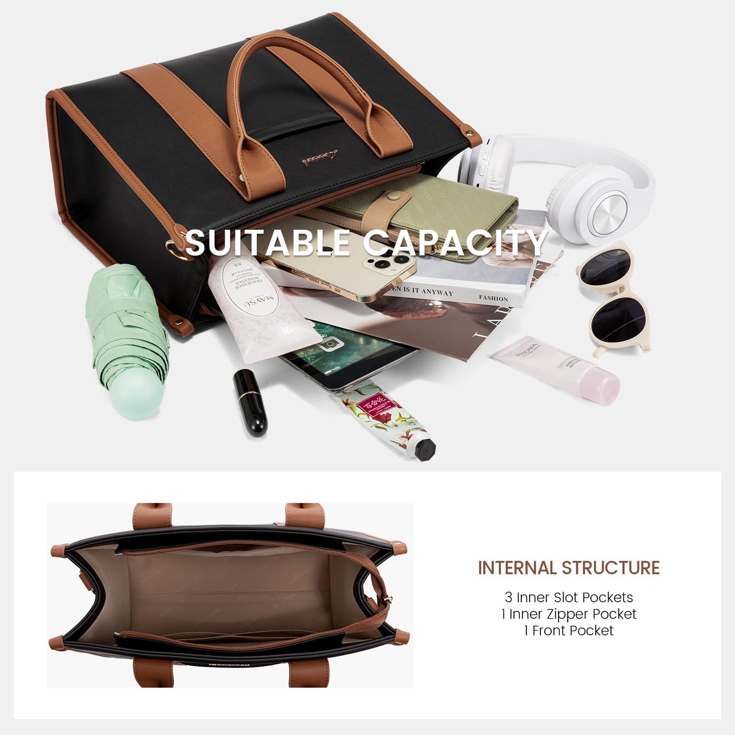 LOVEVOOK Tote Bag for Women，Fashion Handbag for Women