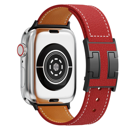 EVIE BAND Leather Stap Compatible with Apple Watch Bands for Women 40mm 42mm 44mm 46mm 38mm 41mm 45mm 49mm Series 11 10 Ultra iWatch Bands Men Magnetic Dreesy Designer Gold Clasp 9 8 7 6 5 4 3 2 1
