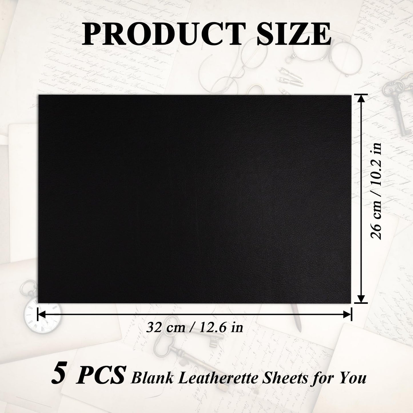 5 Pack Laserable Faux Leatherette Sheets Iron-On Leather Patches with Heat Press Adhesive Backing for DIY Hats, Caps, Beanies, Shirts, Laser Engraving & UV Printing Craft Supplies（Black White）