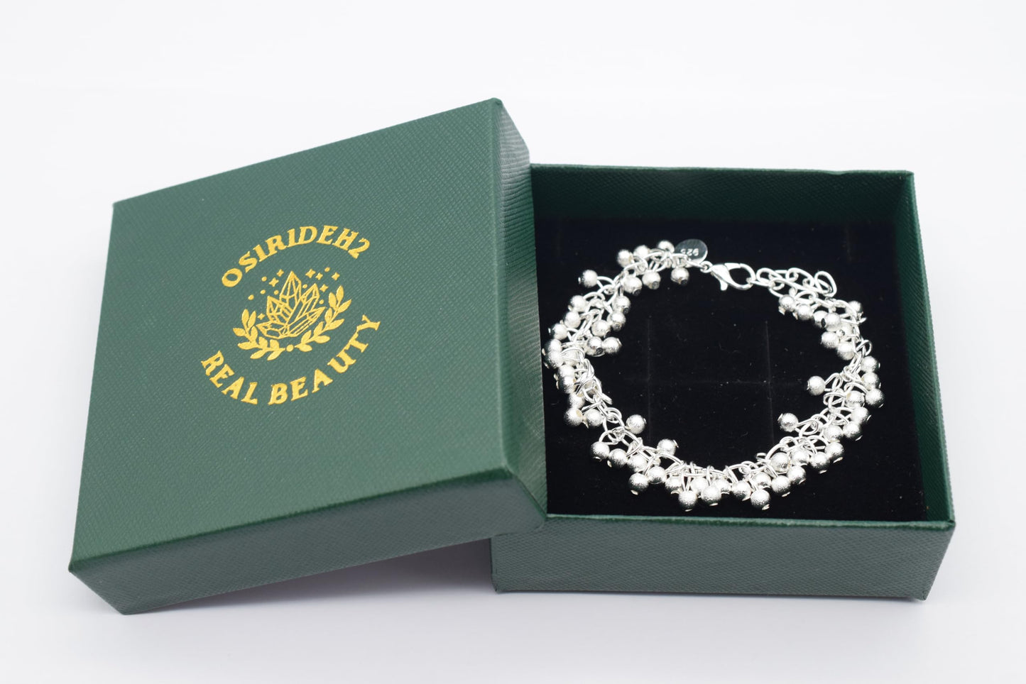 OSIRIDEH2 Bell Bracelet 925 Sterling Silver Bells Sounds Bead Chain Bracelet for Women Wedding Engagement Party Jewelry Jingling Bracelets (bracelet-02)