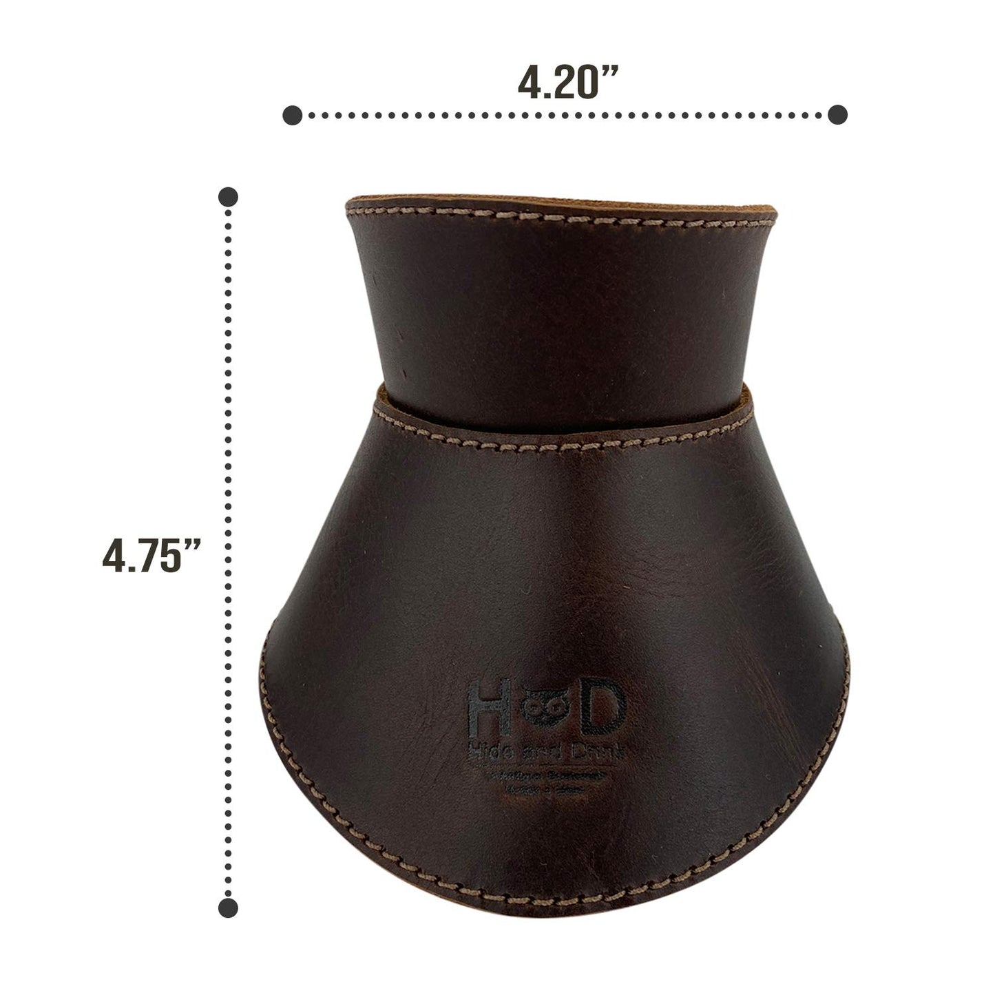Hide & Drink, Pour Over Collar Compatible with Chemex 6-Cup Glass Handmade from Full Grain Leather - Bourbon Brown