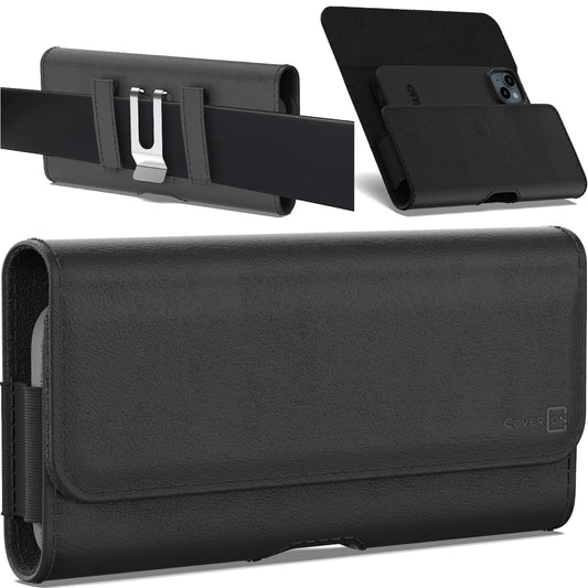 CoverON Holster for amsung Galaxy S26 S21 S20 Ultra/ XCover6 Xcover7 Xcover 7 Pro M36 M17 F17 M07, Cell Phone Case Belt Clip Magnetic Close Carrying Leather Pouch (Fits with Otterbox or Any Case on)