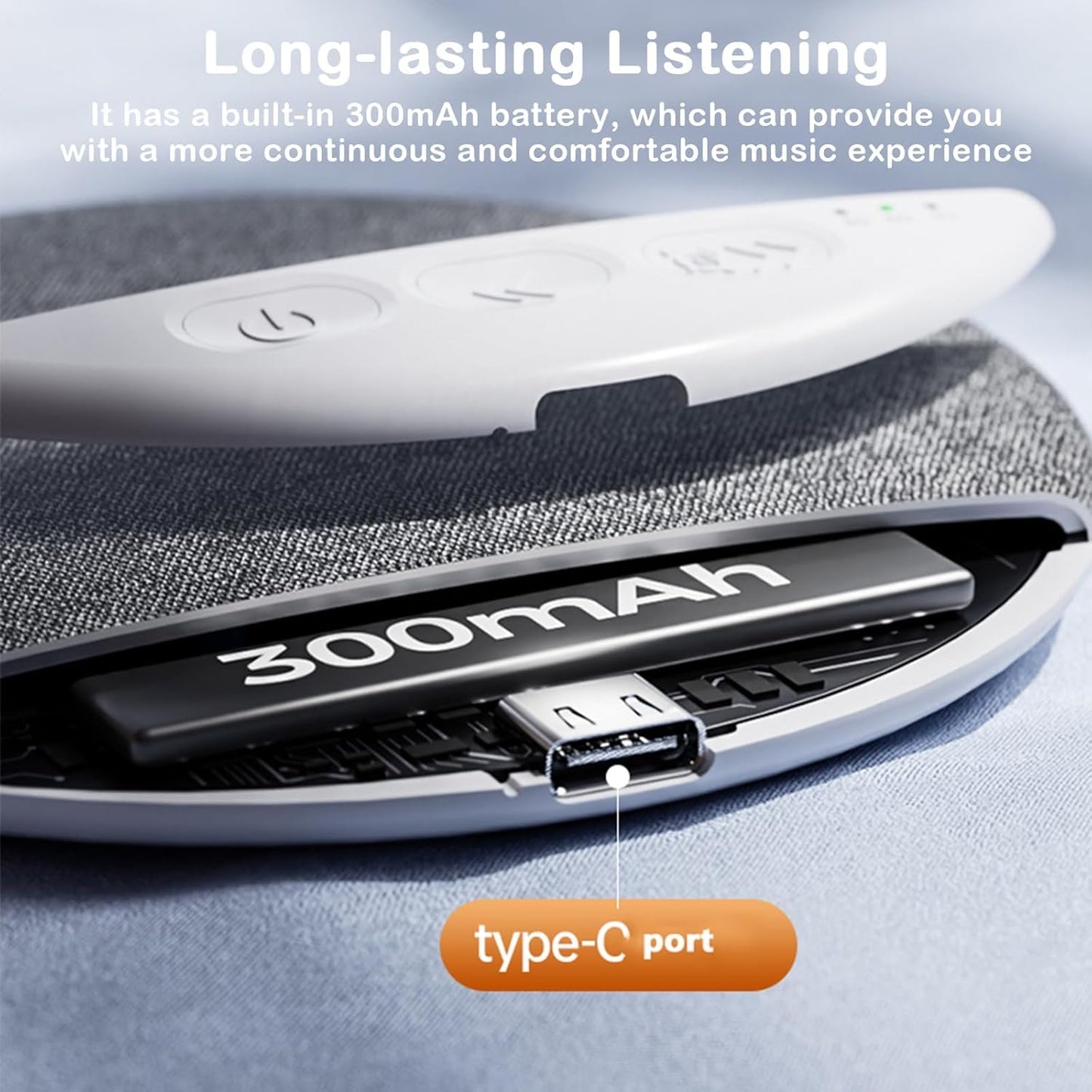 Scabre S1 2026 1PCS) Under Pillow Speaker, Ultra Thin Bluetooth Pillow Speaker for Sleeping, Wireless Hi-Fi Pillow