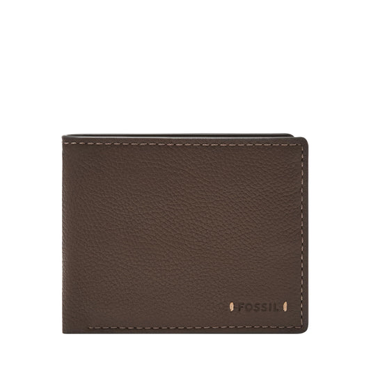 Fossil Carson Leather Bifold Wallet for Men with Flip ID