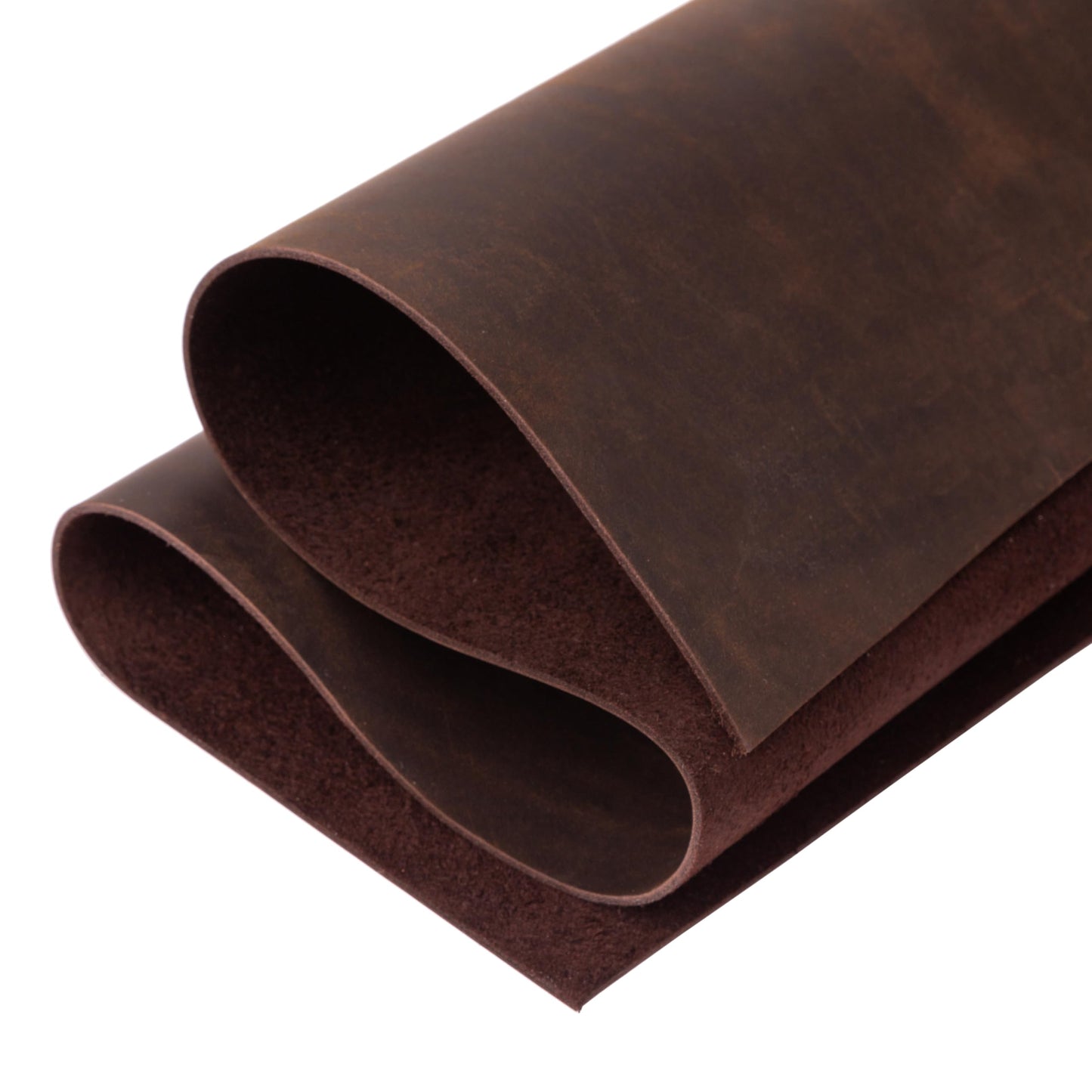 Shkira 12''X24'' Genuine Dark Brown Leather Sheets for Crafts - Tooling Leather Square - 2.0MM Thick Genuine Top Full Grain Oil Tan - Thick Cowhide Pieces Square