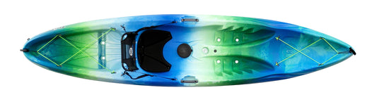 Perception Tribe 11.5 | Sit on Top Kayak for All-Around Fun | Large Rear Storage with Tie Downs | 11' 5" | Déjà vu