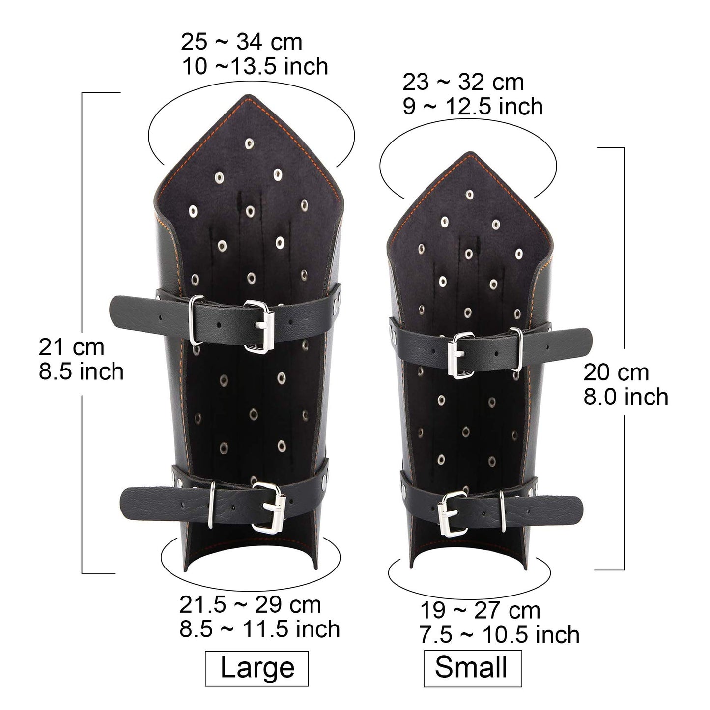 HZMAN 2 PACK Unisex Black Faux Leather Dragon Scale Gauntlet Wristband Wide Bracer Arm Armor Cuff