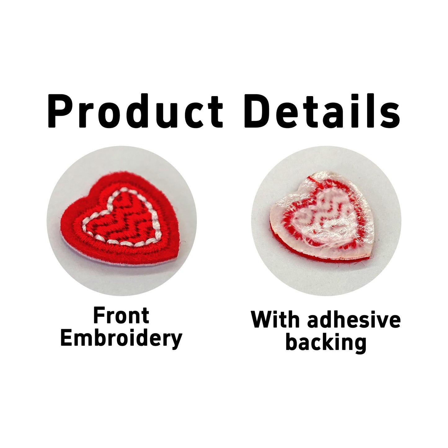 pson 100Pcs Mini Heart Sew/Iron On Appliques Patches for Clothing, Jackets, Jeans, Backpacks, Hats, Shoes(Red)