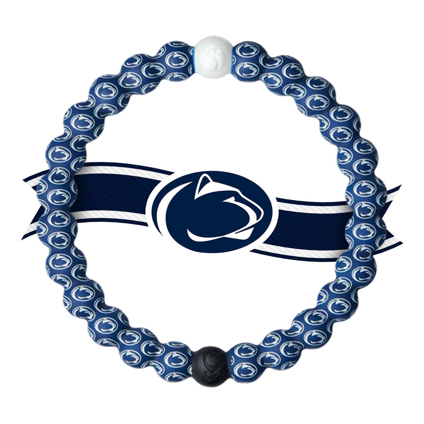 Lokai Collegiate Silicone Beaded Bracelet for Women & Men, Penn State University - Medium, 6.5 Inch Circumference - Silicone Jewelry Fashion Bracelet Slides-On for Comfortable Fit