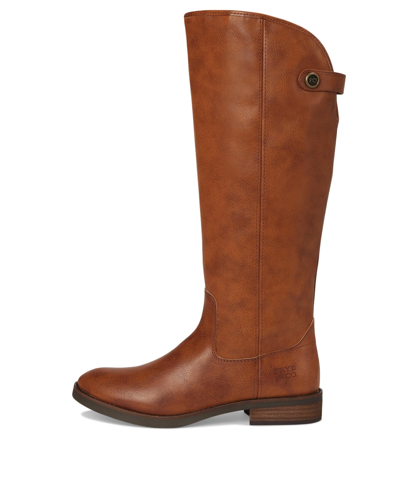 FRYE AND CO. Womens Kellie Button Tall Cognac 7 Medium