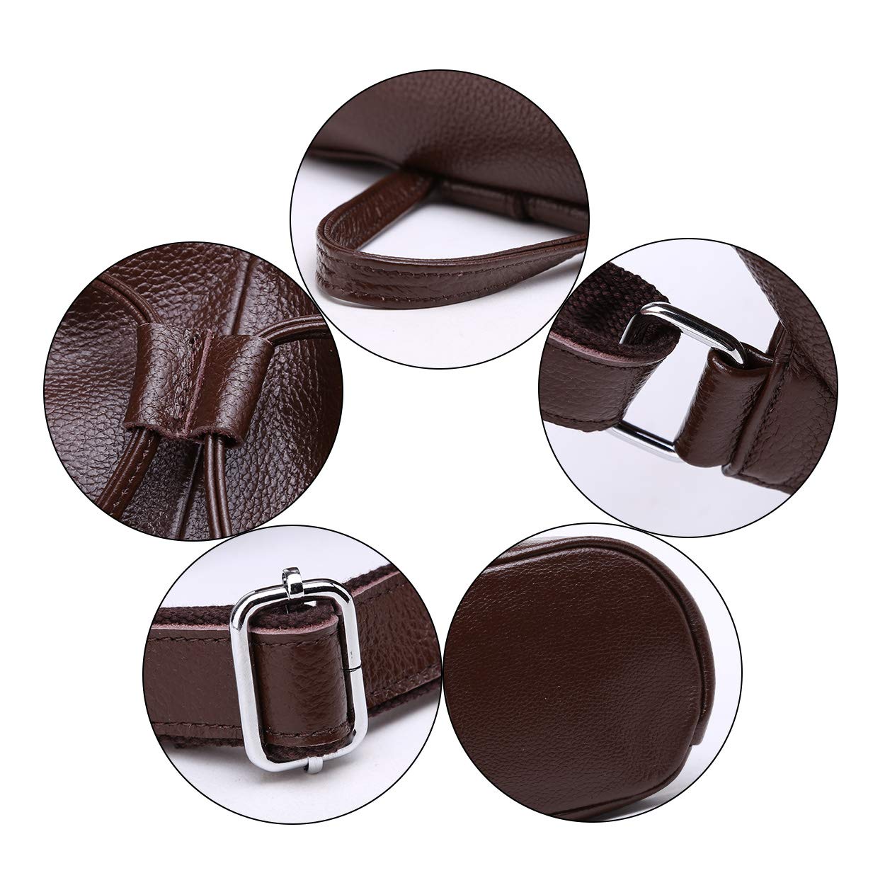 BOYATU Women’s Full-Grain Leather Backpack Purse, Minimal Structured Design, Work Commuter & City Travel, Compact Everyday Essentials, Fashion RFID Pocket Bag (Coffee Brown)