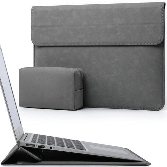 HYZUO 13 Inch Laptop Case Sleeve with Stand for 2026-2018 MacBook Air 13 M5 M4 M3 M2 M1, 2026 13" MacBook Neo, 2026-2016 MacBook Pro 13 M2 M1, iPad Pro/Air 13, Surface Pro 12-3, XPS 13, Dark Gray