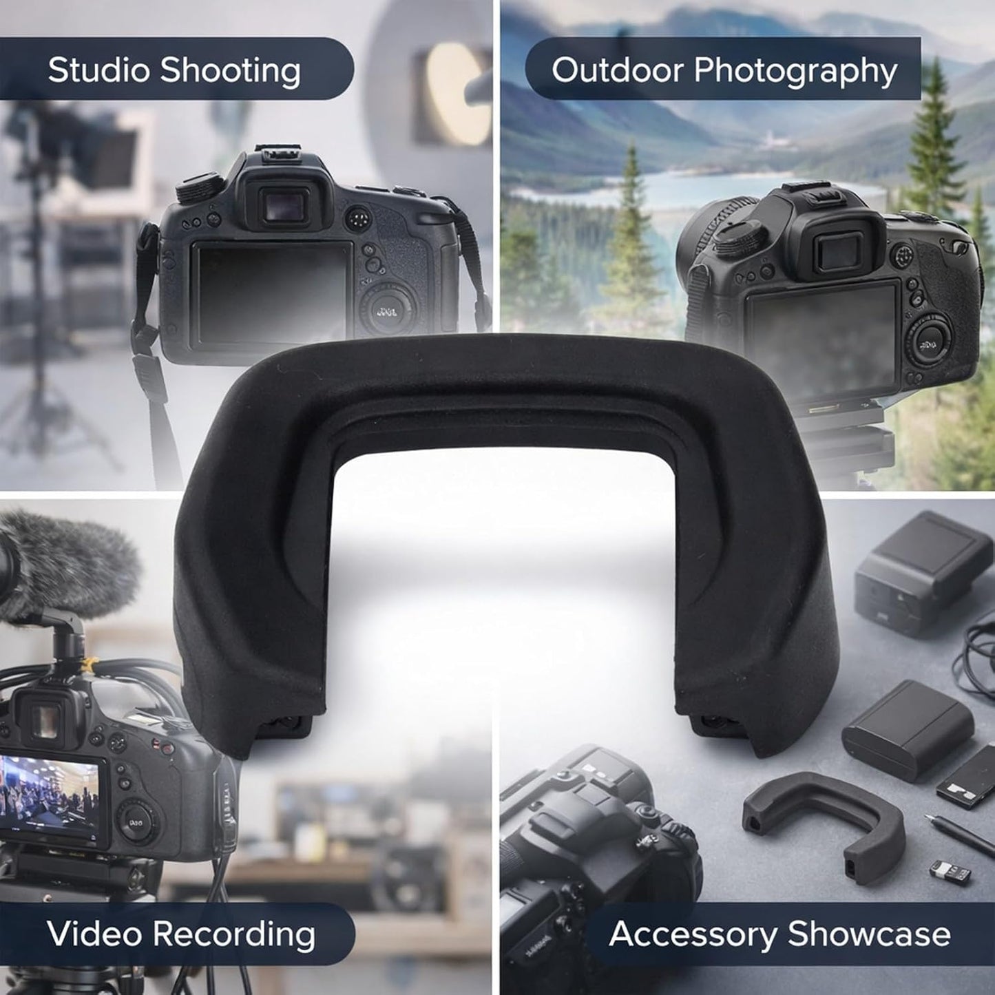 Camera Viewfinder Eyecup ABS with Level Hot Shoe Kit for R Camera - Eye Protection, Level Correction, Dust