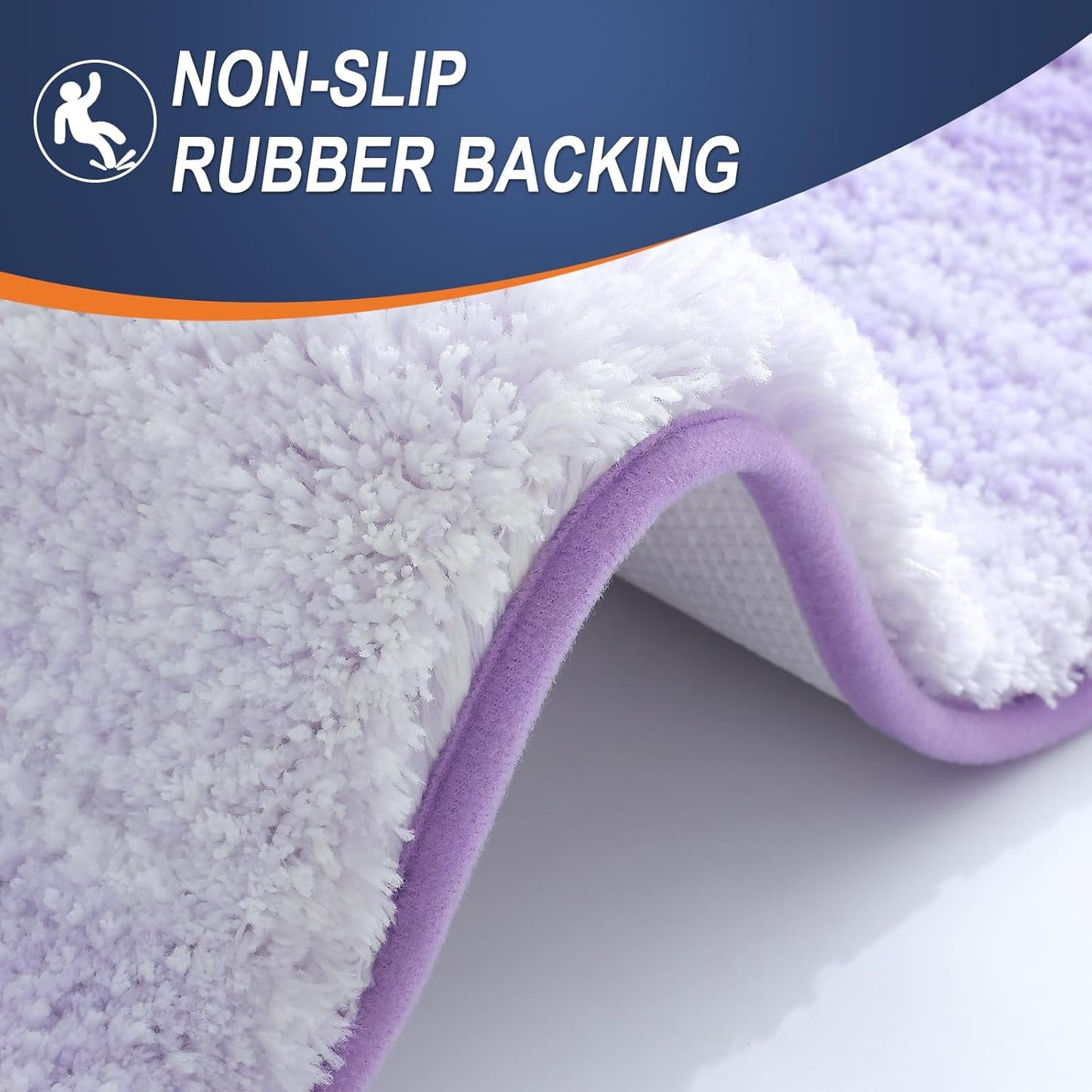 OLANLY Bath Rug Mat - Extra Soft Microfiber, Quick Dry & Machine Washable | 36x24, Light Purple
