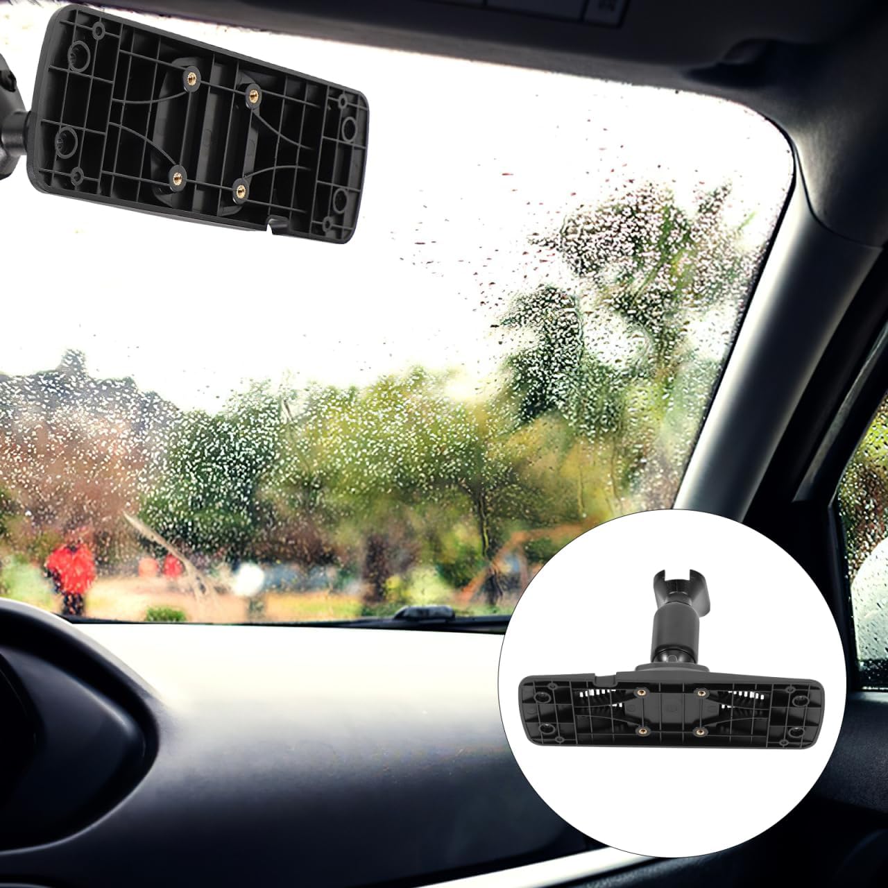 Set 6.10X4.52X2.04 Inches OUNONA Rear View Mirror Dash Cam Mount Holder Universal Driving Recorder Bracket with Secure