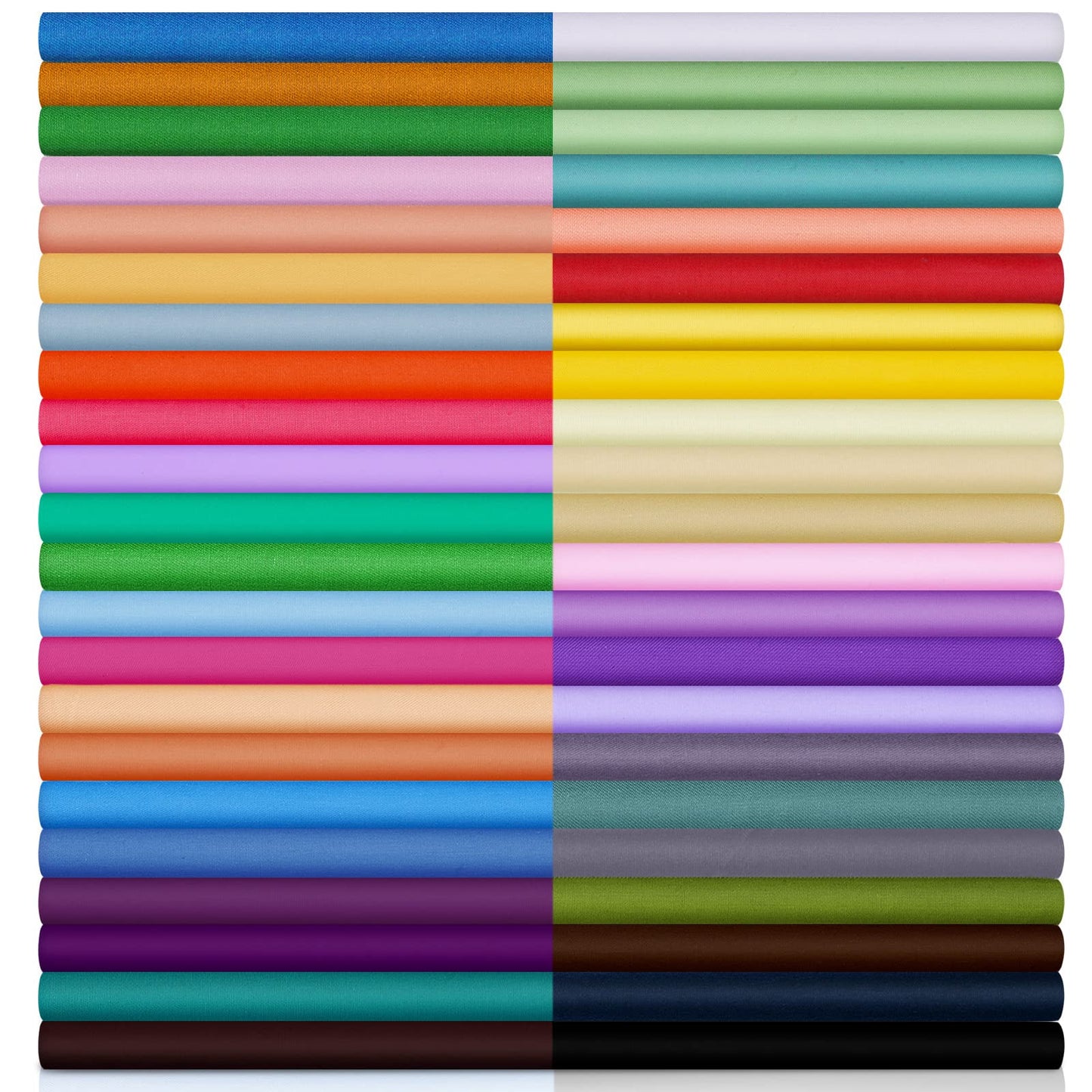 Macarrie 40 Pcs 100% Cotton Fat Quarters Fabric Bundles 10" x 10" Precut Fabric Quilting Patchwork Multicolor Squares Sewing Supplies Scrap Swatches Bulk for DIY Craft Cloths Handmade Color Analysis