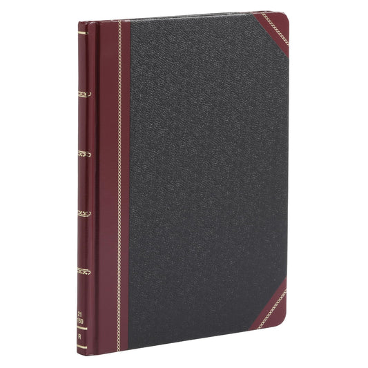 Boorum & Pease 21150R Columnar Accounting Book, Record Rule, Black Cover, 150 Pages, 8 1/8 x 10 3/8