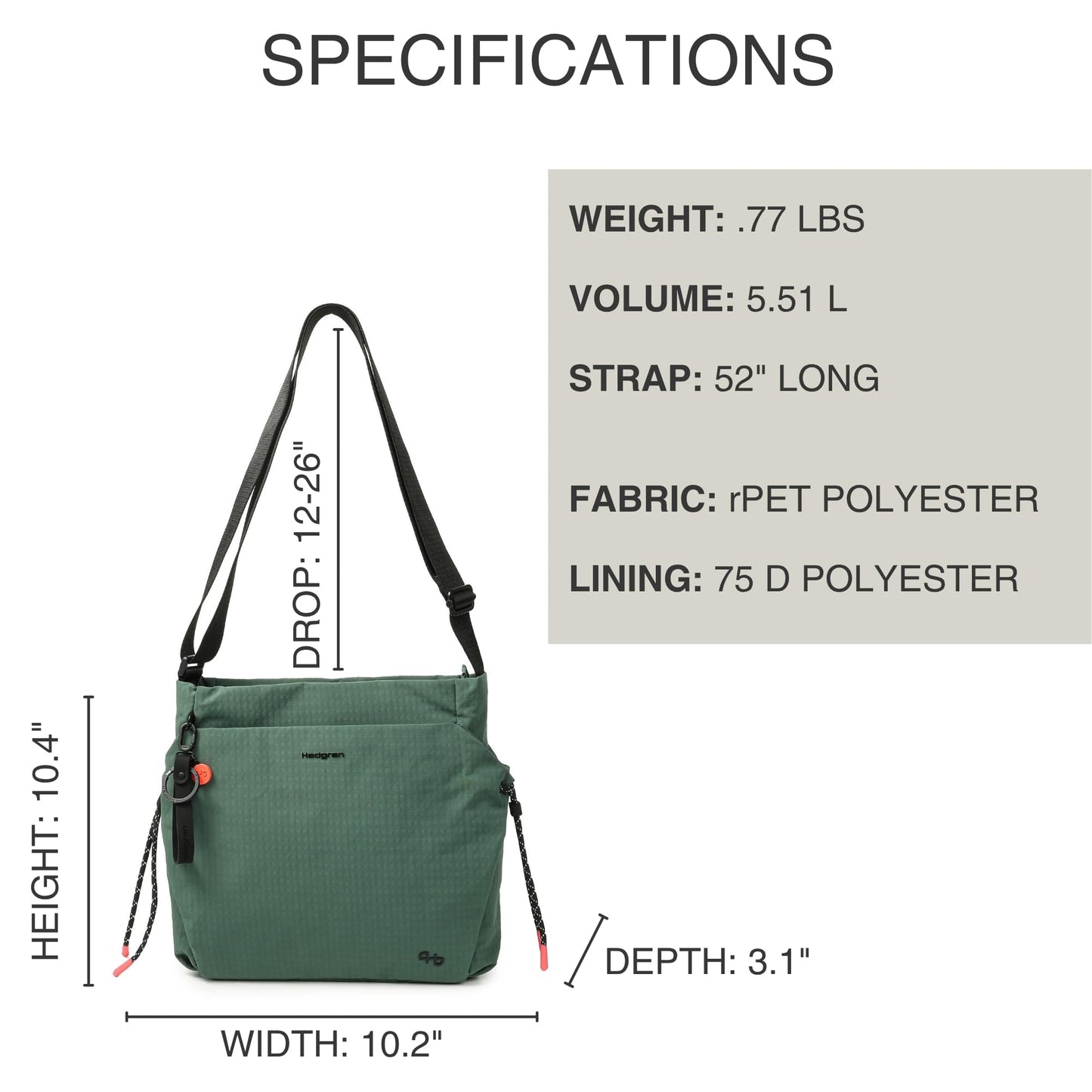 Hedgren Womens Makoto Crossbody Duck Green One Size One Size