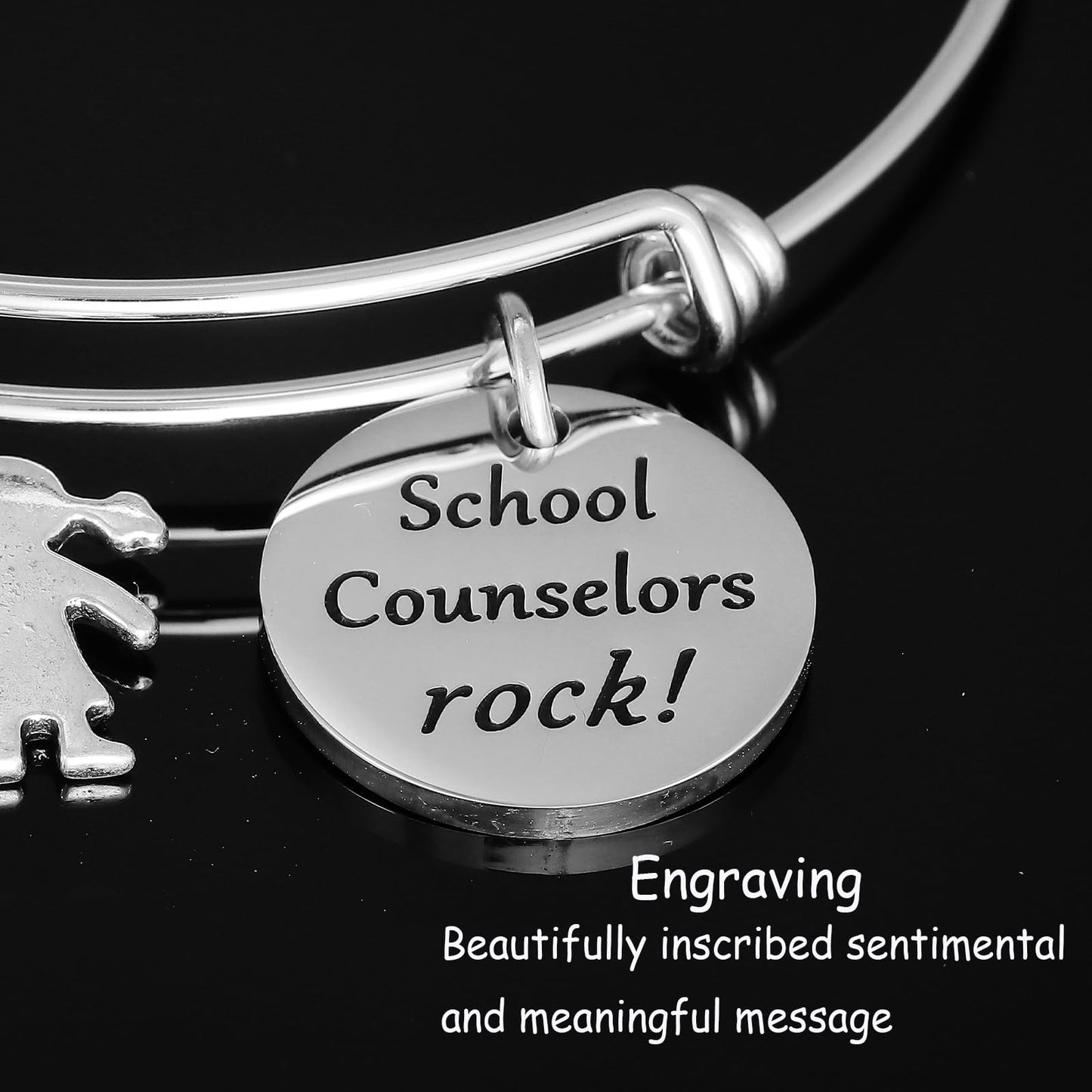 Kivosliviz School Counselor Gifts Bracelet - Rock Teacher Gifts for A Counselor