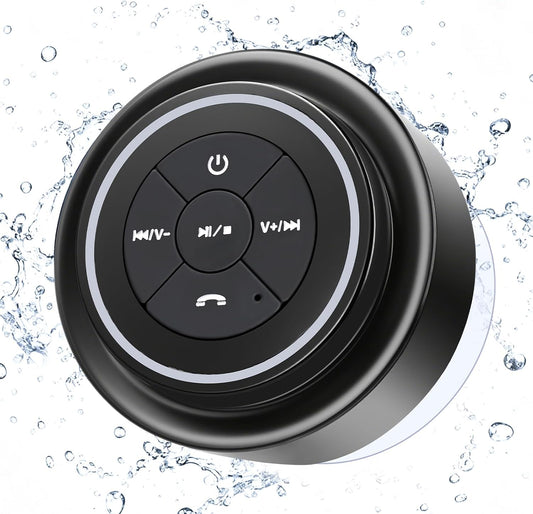Razobws IP67 Bluetooth Shower Speaker, Portable Bluetooth Speakers, Waterproof Speaker with Suction Cup, Floating
