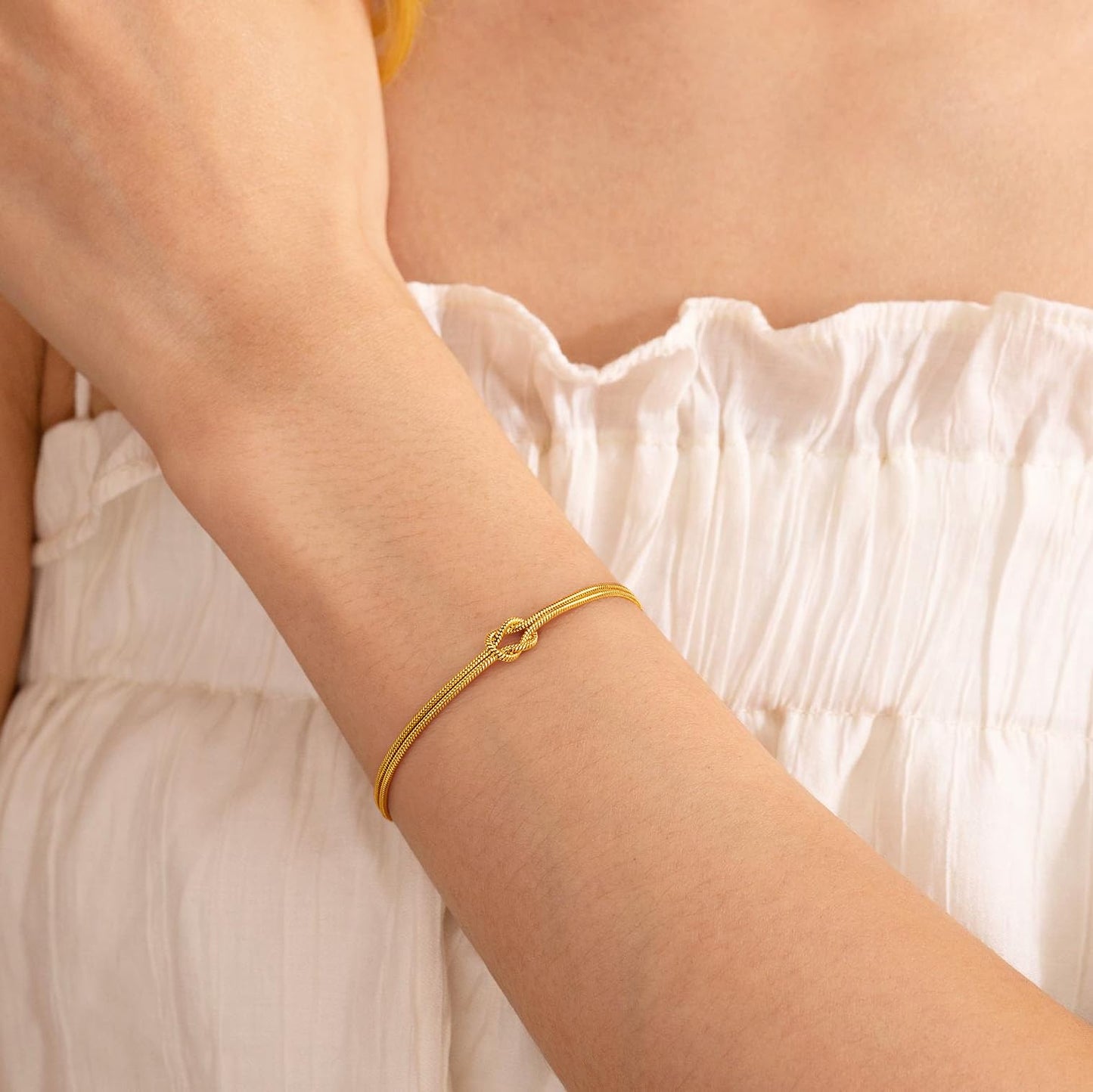 GRCLD Matching Bracelets for Couples Love Knot Bracelet Pinky Promise Soulmate Relationship Friendship Bracelets Forever Infinity Jewelry Gifts for Women Teen Her Him (PROMISE-2G)