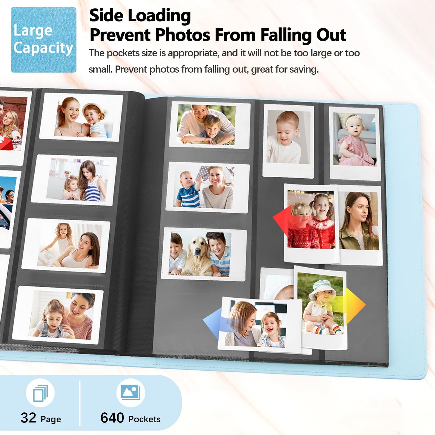 Veicevol 640 Pockets Photo Album for Fujifilm Instax Mini Camera
