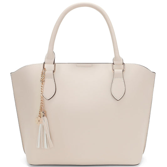 GEMIU Womens Purse Shoulder Bag Light Beige Top Handle Shoulder Bag Medium Purse With Detachable Crossbody Strap White