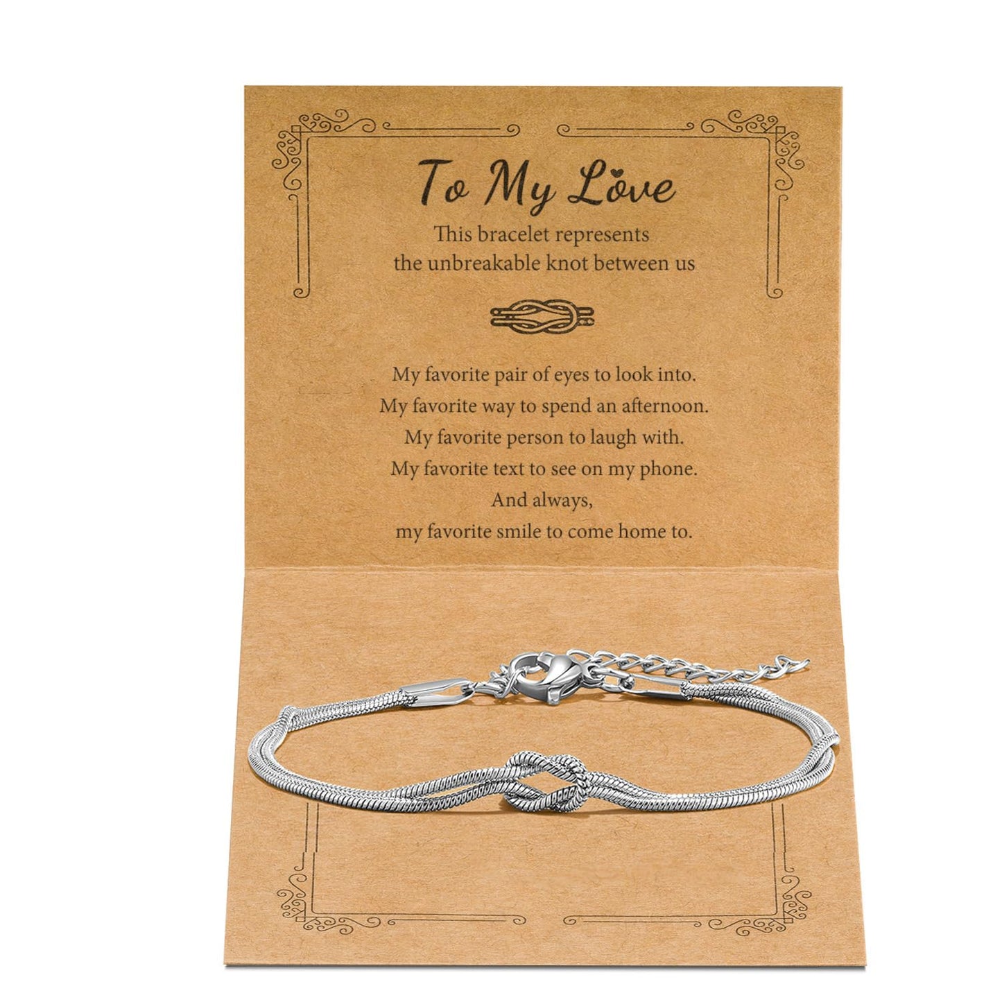 GRCLD Matching Bracelets for Couples Love Knot Bracelet Pinky Promise Soulmate Relationship Friendship Bracelets Forever Infinity Jewelry Gifts for Women Teen Her Him (LOVE-S)