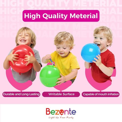 Bezente Pastel Orange Latex Party Balloons - 100 Pack of 12-Inch Round Helium Balloons for Celebrations