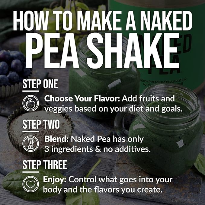Vanilla Pea Protein Isolate from North American Farms, Only 3 Ingredients, Vanilla Vegan Protein, Gluten-Free, Soy Free, GMO Free - 1LB