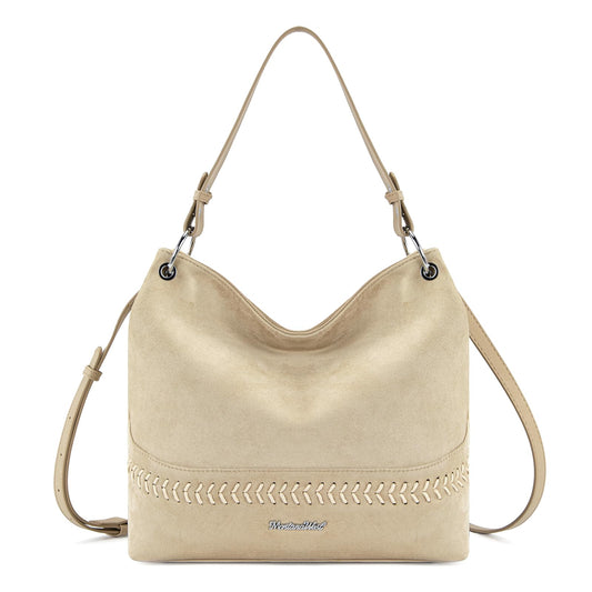 Montana West Hobo Bag Faux Suede Purses for Women Tote Handbag Shoulder Bags with Crossbody Strap MWC-640TN