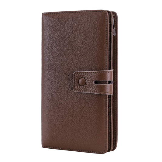 Itslife Womens Wallet,Large Capacity RFID Blocking Leather Wallets Credit Cards Organizer Ladies Wallet with Checkbook Holder,Coffee