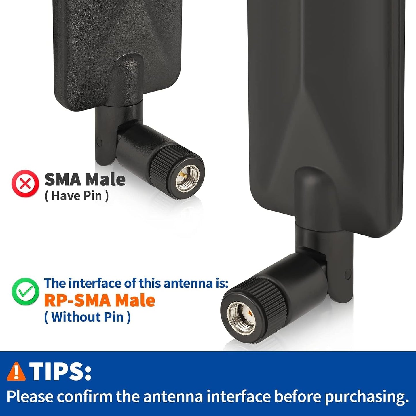 BINGFU 4G 9dBi (2-Pack) LTE Cellular Trail Game Camera Antenna RP-SMA Male Compatible with Spypoint Tactacam Reveal