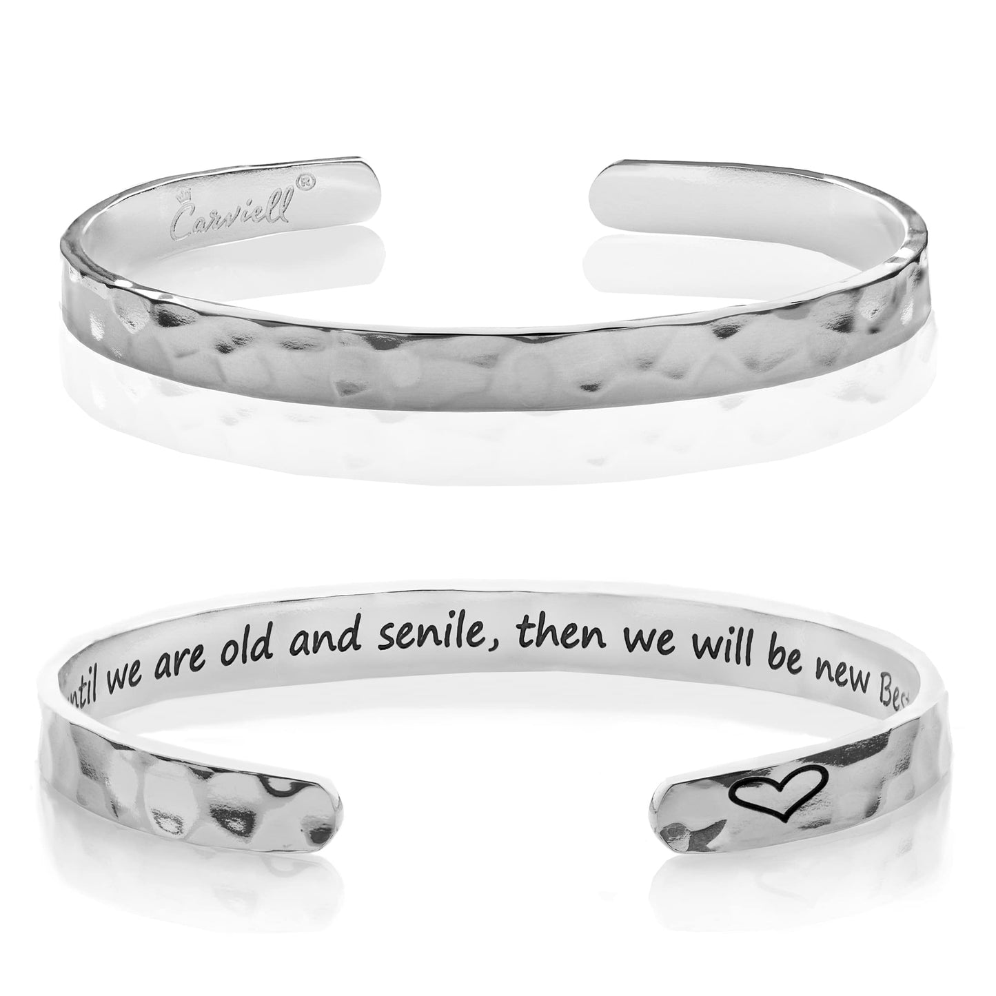 Carviell Friend Bracelet, Stainless Steel Cuff Bangle, Friend Gifts for Women, Bff Cuff, Bestie Gifts Jewelry for Teens