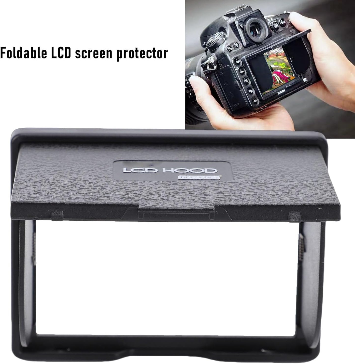 ASHATA 3.2in Camera Viewfinder Sunshade, Wide Screen Magnet Hood Viewfinder Professional Optical Sunshade Effectively