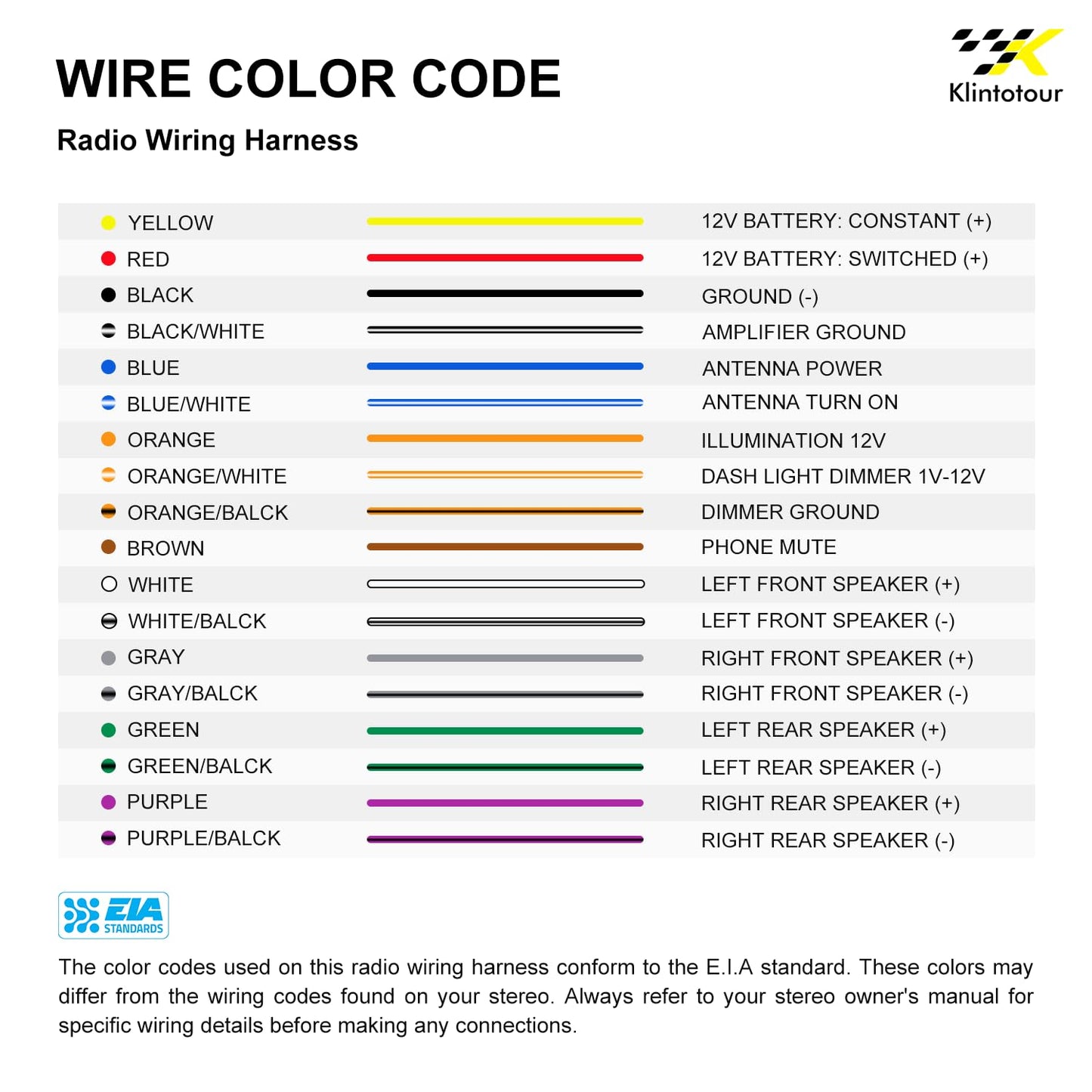 2008-2019/Kia 2013, Radio Wiring Harness Compatible with Mit-Subi-shi Stereo Installation Wire Harness Kit Aftermarket