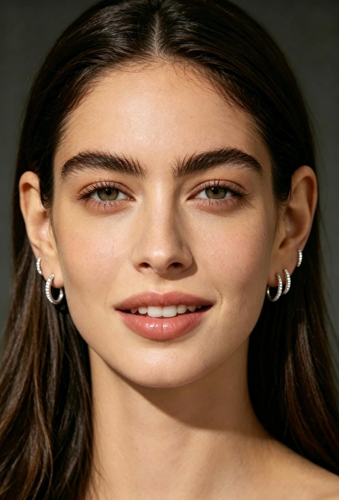 3Pairs Sterling Silver Hoop Earrings Set for Women Trendy Chunky Huggie Dainty Earring Jewelry for Women Teens (Silver - Diamond 3 Pairs)
