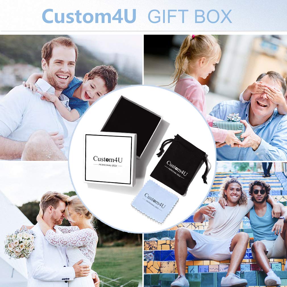 Custom4U Personalized Wedding Pin for Groom Memorial Picture Brooch Pins Boutonniere Photo Charm