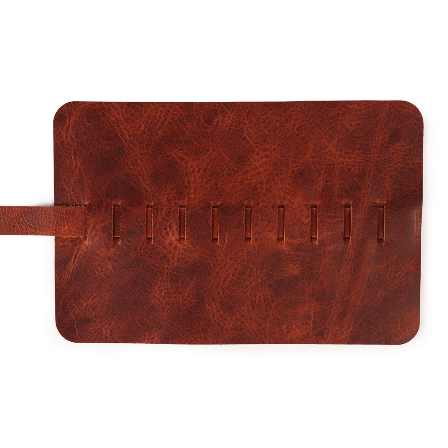 Londo Genuine Leather Retro Pen and Pencil Case - Metal Snap Fastener, Pencil Pouch Stationery Bag