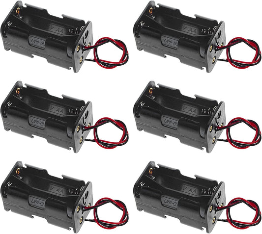 QTEATAK 4 1.5V x AA Batteries Battery Holder Wire Leads