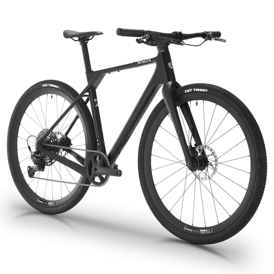 SAVADECK Carbon Gravel Bike - T800 Carbon Frame & Fork | Shimano U6000 11-Speed Groupset | Hydraulic Disc Brakes | 700CX40mm All-Terrain Tires | Men & Women Road/Off-Road Bicycle (Black, 55cm)