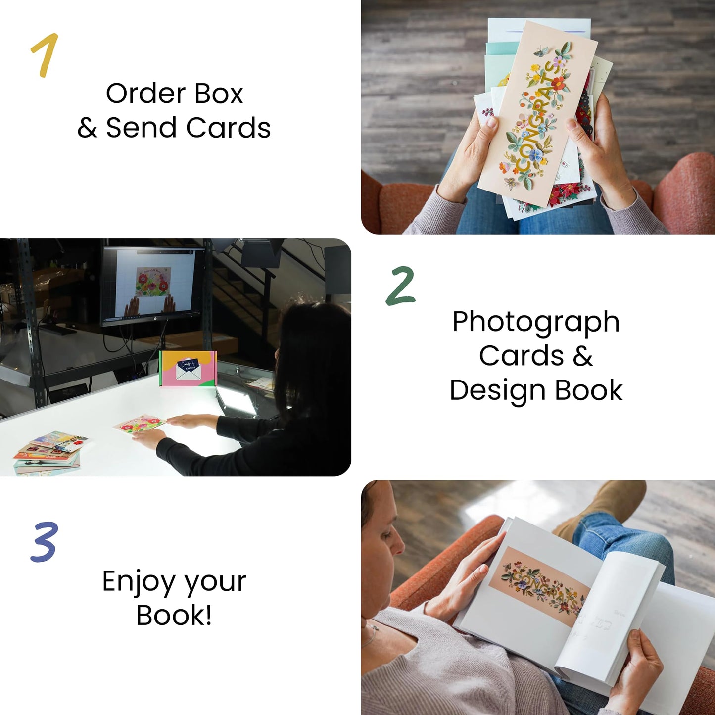 Cardkive Wedding Card Keepsake Album - Transform Your Cards into a Premium Organizer Book, Combine with Uploaded Photos, Save the Date, Menus and More (Recycle Cards)