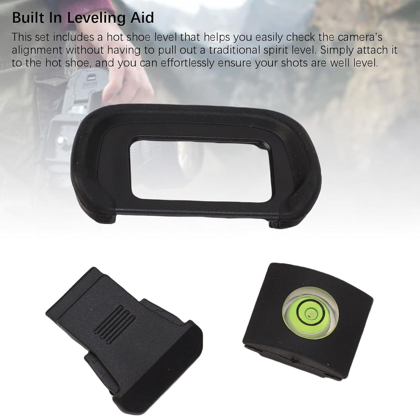 R10, 3 1 R10 VBESTLIFE Camera Eyecup for in Camera Viewfinder Eyecup Bubble Level Hot Shoe Cap for R, Fit