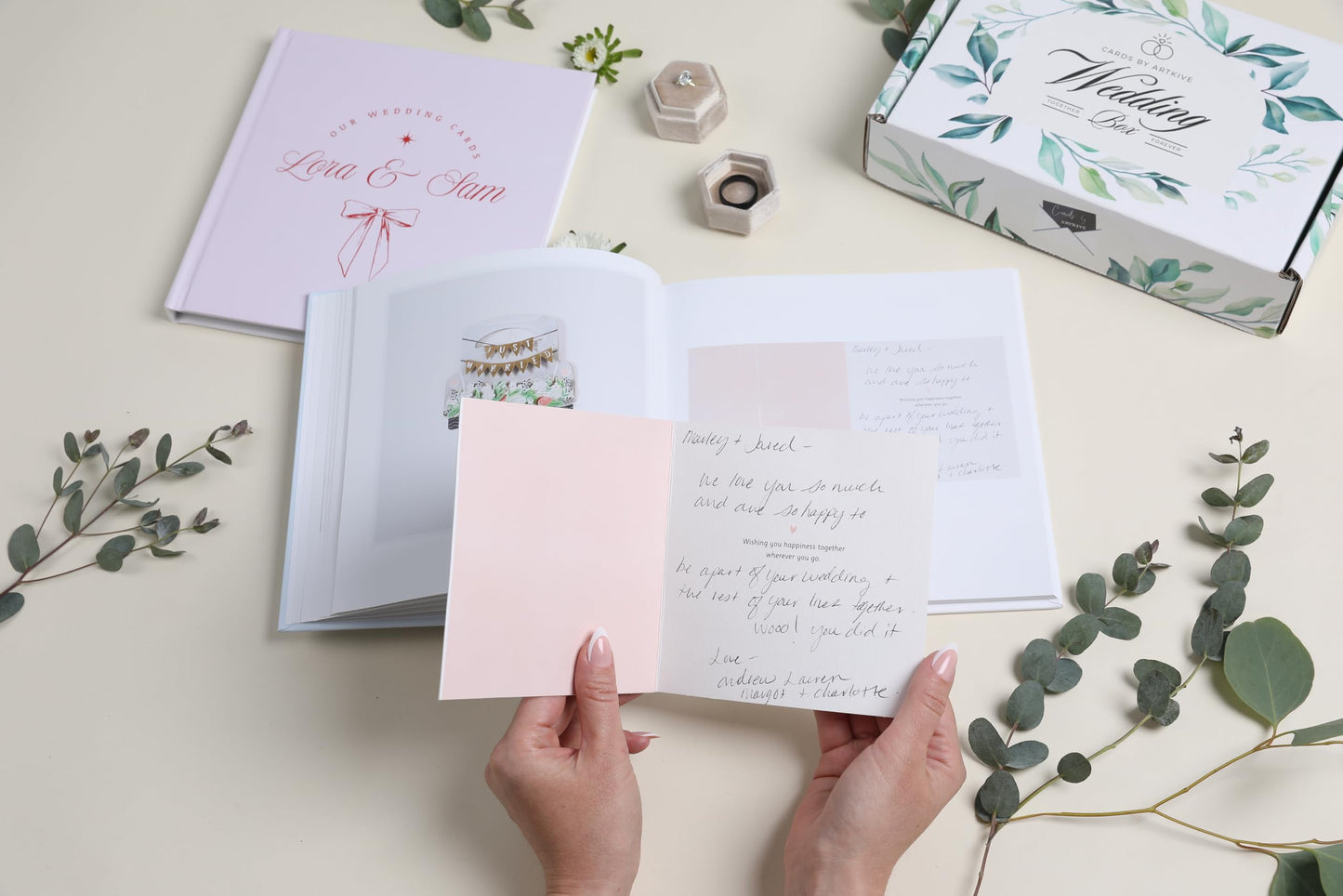Cardkive Wedding Card Keepsake Album - Transform Your Cards into a Premium Organizer Book, Combine with Uploaded Photos, Save the Date, Menus and More (Recycle Cards)